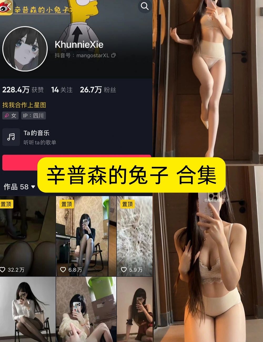 谢坤妮(辛普森的兔子)合集最新资源免费下载【70套图片+300视频超全合集】